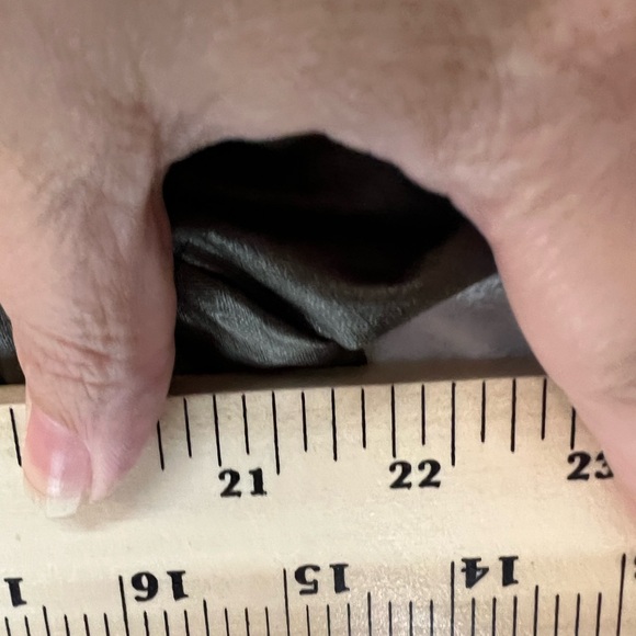 CHICOS WAXXED LINEN COPPER JACKET BLAZER SHORT SLEEVE TOO CUTE EUC SIZE 1 M - Picture 16 of 16